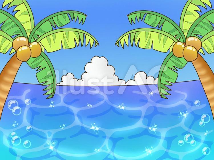 Tropical background palm trees 22062569 - Free Download - illustAC