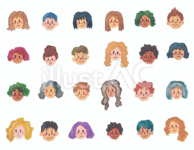 Watercolor figures-set 1419946 - Free Download - illustAC