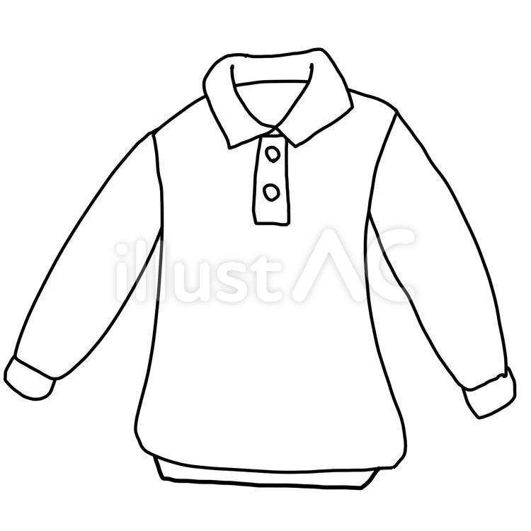 Long sleeve polo shirt drawing 753081 - Free Download - illustAC